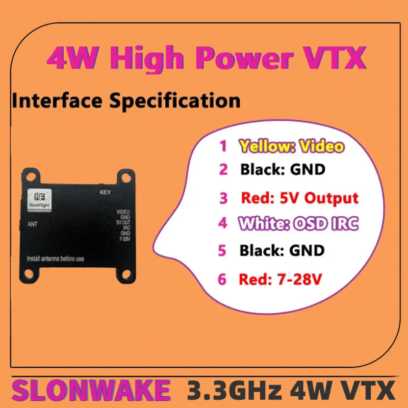 SLONWAKE FPV 3.3G 16CH 4000mW  – Drone Rc1 recenzja i cena