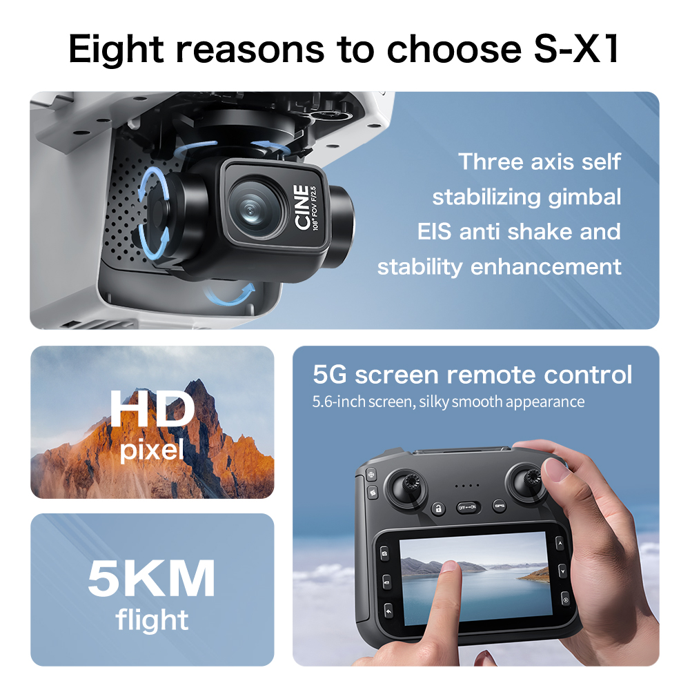 Dron Lenovo S-X1 8K HD Profesj – Drone Rc Land recenzja i cena